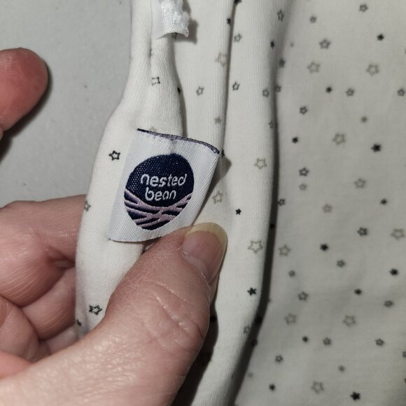 Nested Bean Zen Sack Classic Baby Sleep Sack 0-6 Months 100% Cotton Ivory & Gray - Picture 3 of 5